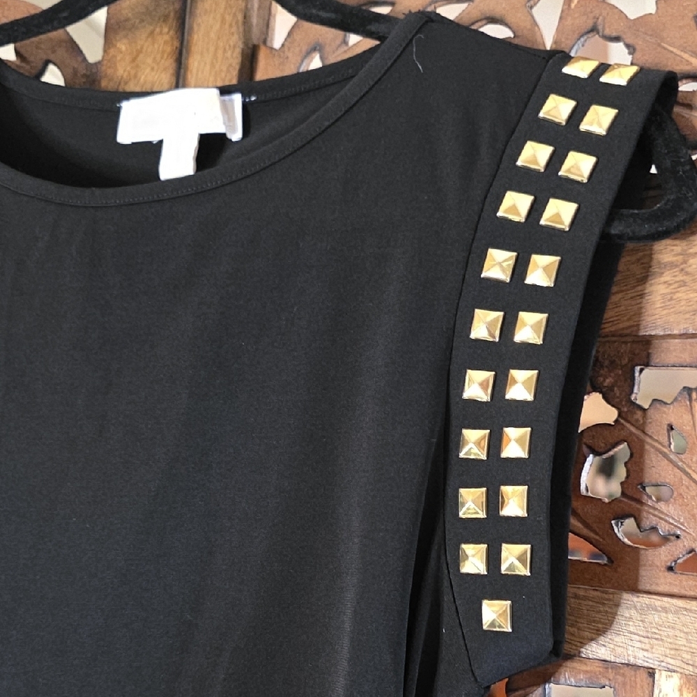 Michael Kors Black Dress with Gold Studs - Picture 5 of 9